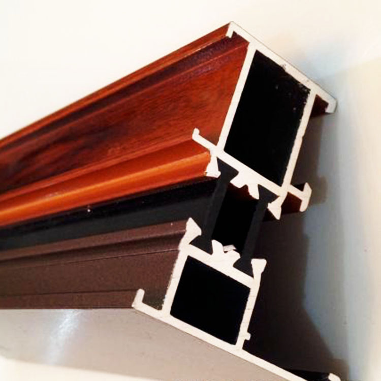 6063 aluminum extrusion cross section showing hollow shape and wall thickness for custom profile