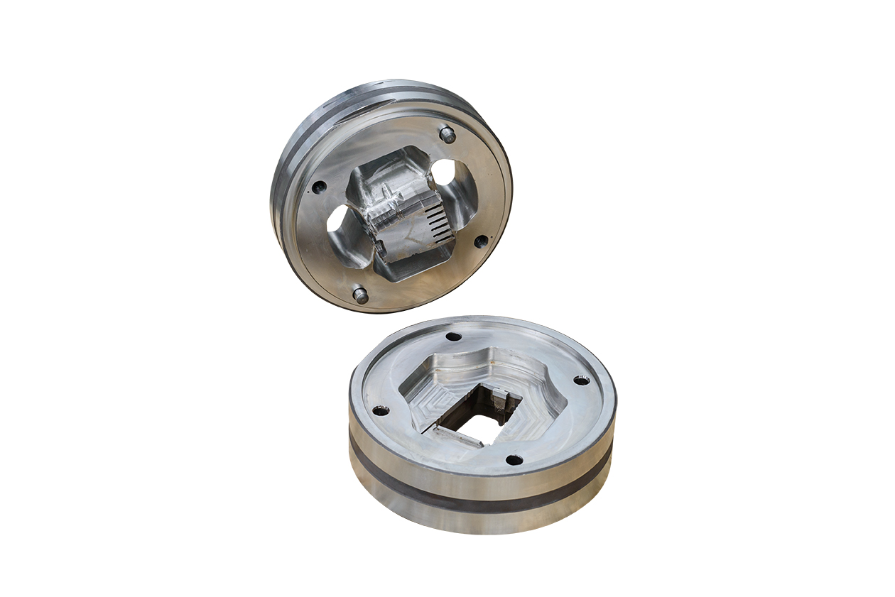 aluminum extrusion hollow die top view – precision machined H13 tooling with 60-1000mm diameter range